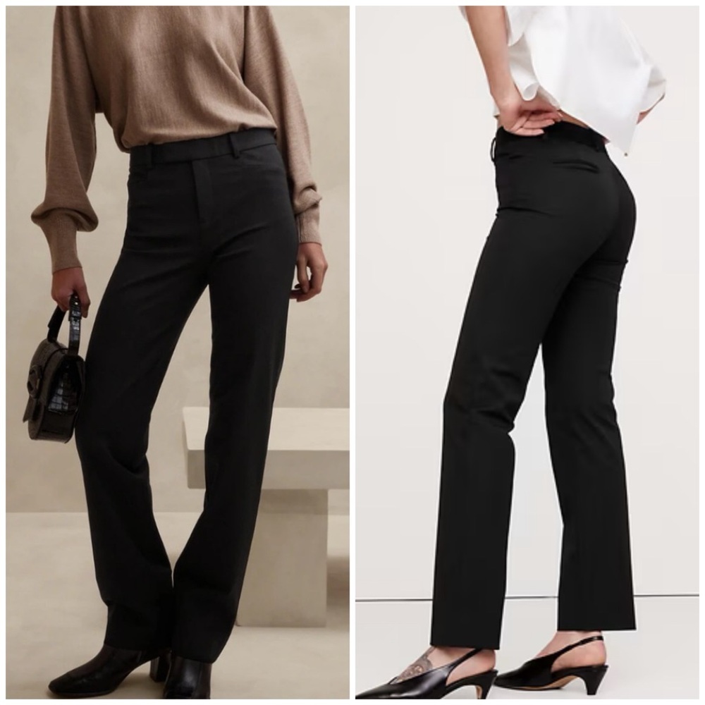 Banana Republic Women’s black Sloan pants Dress pants Straight leg pants Size 6L - Picture 1 of 7